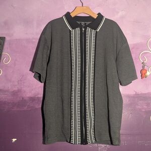 Men's Black and Gray Sweater